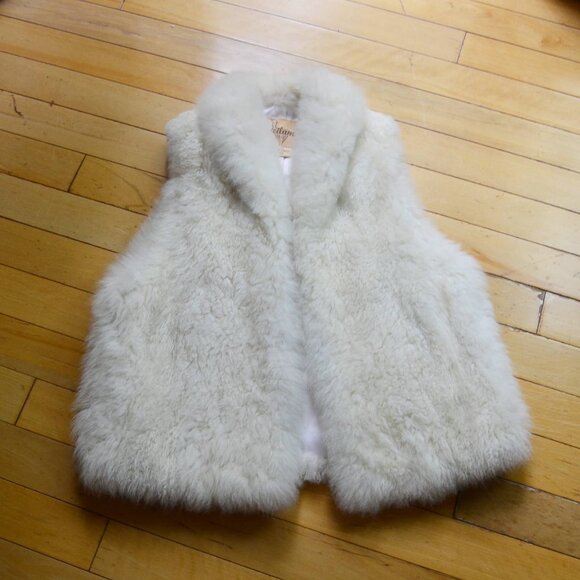 PLUSH Ueilam Vintage Alpaca Fur Vest Size L - Picture 1 of 16